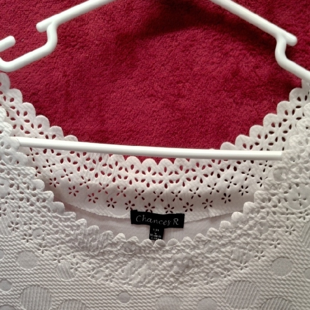 Chances R Textured White Tank Top - Picture 3 of 6